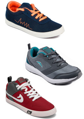 

Asian Men Casual & Running Shoes Combo Pack of 3 Casuals For Men(Multicolor