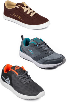 

Asian Men Casual & Running Shoes Combo Pack of 3 Casuals For Men(Multicolor