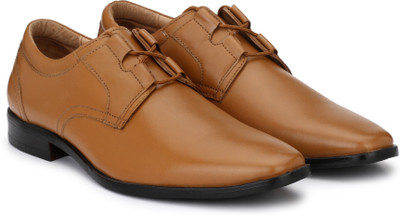 

Hirel's Hirel's Tan Genuine Leather Derby For Men(Tan