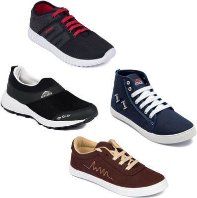 

Asian Men Casual & Running Shoes Combo Pack of 4 Casuals For Men(Multicolor