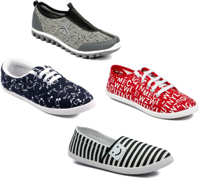 

Asian Women Casual & Running Shoes Combo Pack of 4 Casuals For Women(Multicolor