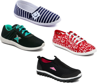 

Asian Women Casual & Running Shoes Combo Pack of 4 Casuals For Women(Multicolor