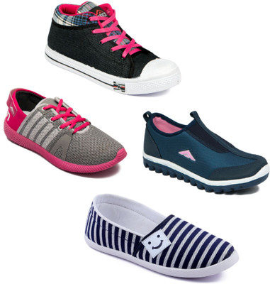 

Asian Women Casual & Running Shoes Combo Pack of 4 Casuals For Women(Multicolor