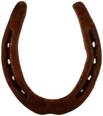 Sahaya Original Black Horse shoe/ Kale Ghode ki naal Showpiece - 10 cm(Iron, Brown) available at flipkart for Rs.130