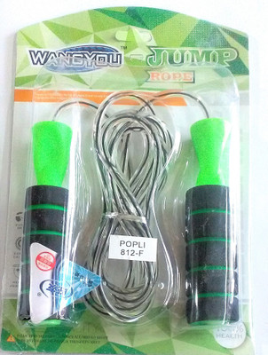 

MK Bearing Skipping Rope Full Size, Color As per Availability, Ball Bearing Skipping Rope(Green, Black, Length: 381 cm), Black;green