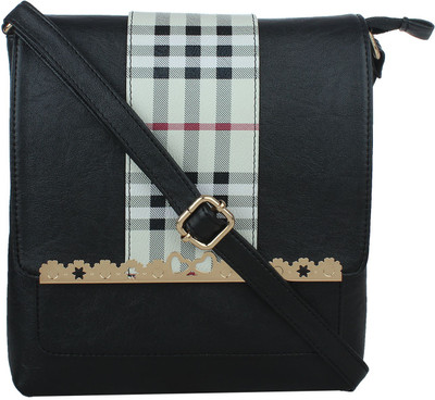 

LI LEANE Women Casual Black Leatherette Shoulder Bag