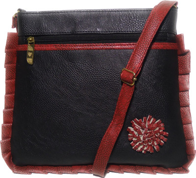 

AZED Collections Girls Casual Black Leatherette Sling Bag