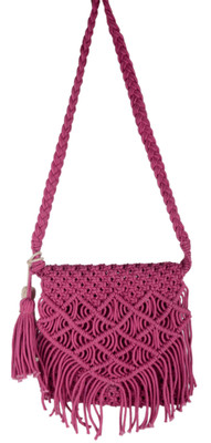 

Rezzy Women Casual Pink Cotton Sling Bag