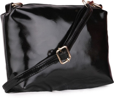 

Dewberries Women Casual Black PU Sling Bag
