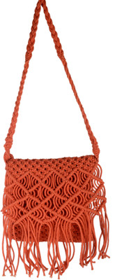 

Rezzy Women Casual Orange Cotton Sling Bag