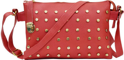 

pekian Girls Casual Maroon PU Sling Bag