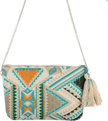

Rezzy Women Evening/Party Multicolor Cotton Sling Bag