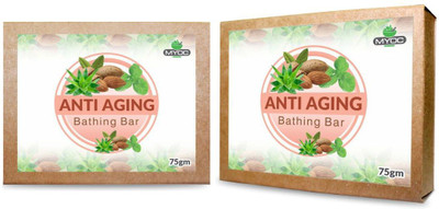 

salvia Aloe vera, Basil, Almond oil, Avocado oil, Evening Primrose , Vitamin E and Glycerine soap for glowing skin. Rejuvenates dull looking skin 75gm x2 Pack(75 g, Pack of 2)