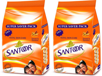 

Santoor Sandal and Turmeric Soap Super Saver Pack 100g x 4 Each (Pack of 2)(100 g, Pack of 2)