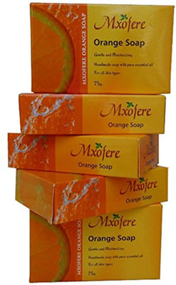 

Mxofere ORANGE HANDMADE GLYCERIN SOAP 75 g WITH ORANGE PEEL EXTRACT (PACK OF 5 )(375 g, Pack of 5)