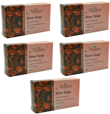 

Mxofere Herble Rose Soap Soft & Clean Face ,body Pack of -5 (75 GM)(375 g, Pack of 5)