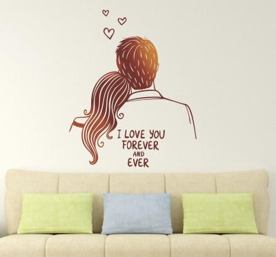 TRIDENT 95 cm I Love You Removable Sticker(Pack of 1)