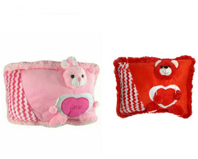 

soniya Enterprises face pillow - 42 cm(Red, Pink), Pink;red