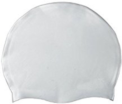 

GLS Unisex Swimming Non-Slip Highly Durable Silicon Cap - Silver Swimming Cap(Silver, Pack of 1)