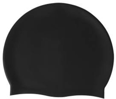 

GLS Unisex Swimming Non-Slip Highly Durable Silicon Cap - Black Swimming Cap(Black, Pack of 1)