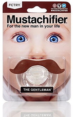

SOLDOUT GK Brown Moustache Baby Teether/Soother Teether(Brown)