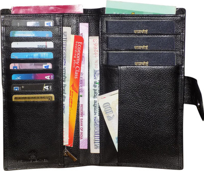 

Style 98 Men Black Genuine Leather Wallet(8 Card Slots)