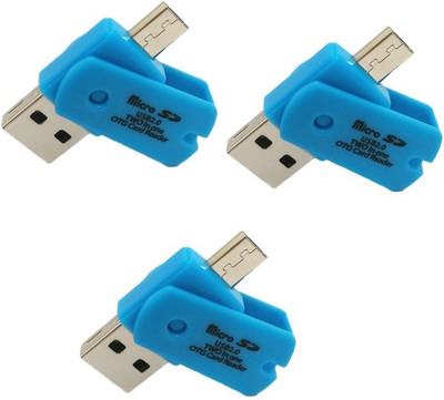 

BB4 Micro SD OTG USB 2.0 TWO IN ONE ANDROID CARD READER USB Adapter(Blue)