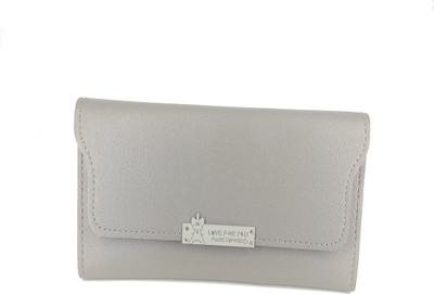 

BAEnagari Women Casual Grey Artificial Leather Wallet(10 Card Slots)