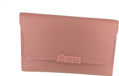 

BAEnagari Women Casual Pink Artificial Leather Wallet(10 Card Slots)