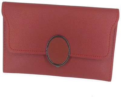

BAEnagari Women Formal Maroon Artificial Leather Wallet(10 Card Slots), Red