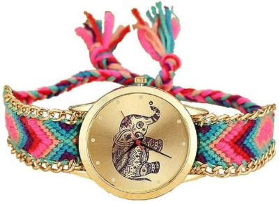 80 OFF on OpenDeal Elephant DIal Multicolour Fabric Belt Watch