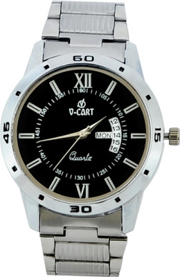 

Vcart V-Cart Exclusive Day & Date Display Analog Black Stainless Steel Men's Watch NA Watch - For Men