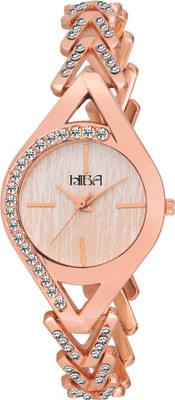 

HIBA HB-LD14001 V Style Chain Copper White Dial Watch - For Women