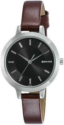 

Sonata 8141SL01 Steel Daisies Watch - For Women