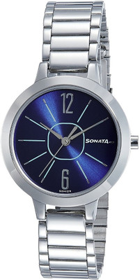 

Sonata 8141SM03 Steel Daisies Watch - For Women