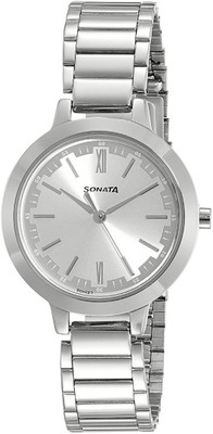 

Sonata 8141SM02 Steel Daisies Watch - For Women