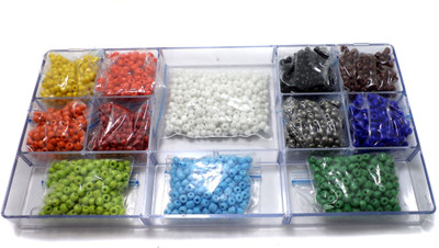Jaunty Beadsnfashion Jewellery Making Seed Beads Opaque & Metallic DIY Kit (12 Colors) Flipkart