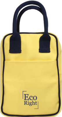 

EcoRight Reusable Lunch Tote Bag - Cotton Canvas Eco Friendly Insulated Cooler Washablewith Zipper for Men, Women, Adults, Kids (Yellow) - 0705 Waterproof Lunch Bag(Beige, 5 L)