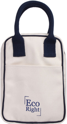 

EcoRight Reusable Lunch Tote Bag - Cotton Canvas Eco Friendly Insulated Cooler Washablewith Zipper for Men, Women, Adults, Kids (Natural) - 0701 Waterproof Lunch Bag(Beige, 5 L)
