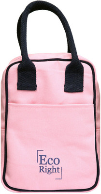 

EcoRight Reusable Lunch Tote Bag - Cotton Canvas Eco Friendly Insulated Cooler Washablewith Zipper for Men, Women, Adults, Kids (Pink) - 0707 Waterproof Lunch Bag(Beige, 5 L)