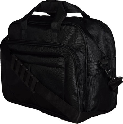 

Aqeeq 1680D Laptop Briefcase Everday Use Bag Leather Edge Small Briefcase - For Men & Women(Black)