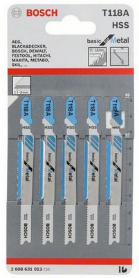 Bosch T118a 5pc jigsaw blades for basic metal cutting Metal Cutter