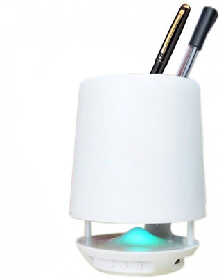 

Scube 1 Compartments Plastic Pen Stand(White)