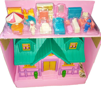 

Wonder Star Beautiful Doll House Play Set 18 Pieces(Multicolor)