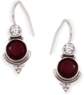 PeenZone PeenZone 92.5 Sterling Silver Ruby Earrings For Women & Girls Ruby Sterling Silver Drops & Danglers