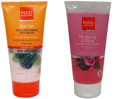 

VLCC Original Anti-Tan Skin Lightening & Mulberry&Rose Face Wash(300 ml)