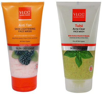 

VLCC Original Anti-Tan Skin Lightening & Tulsi Acne Clear Face Wash(300 ml)