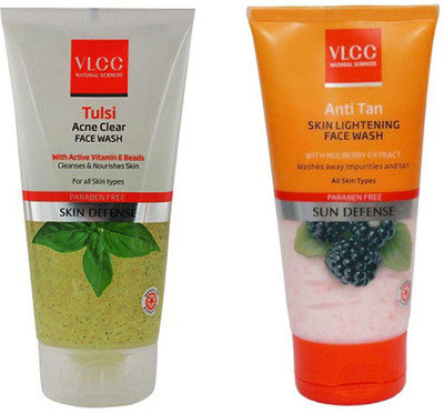 

VLCC Original Tulsi Acne Clear Face Wash & Anti-Tan Sun Screen Lotion SPF25 Face Wash(300 ml)