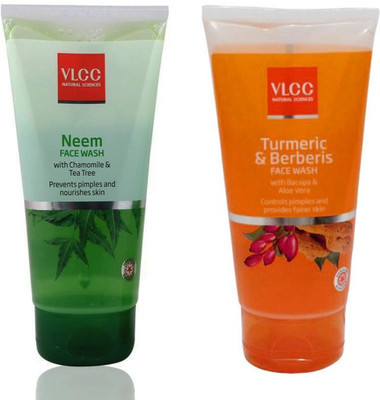 VLCC Original Neem Chamomile & Tea Tree and Turmeric&Berberis  Face Wash(300 ml)