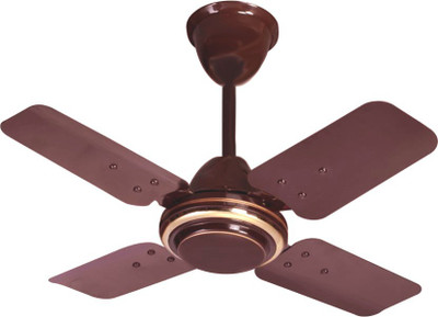 Brudo 24 Inch High Speed Fan 4 Blade Ceiling Fan Brown